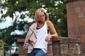 meditative blonde women