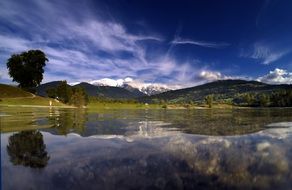 Landscape of mont blanc mountains