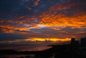 ocean coast at sunset