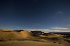 amazing beauty landscape of sand dunes in desert