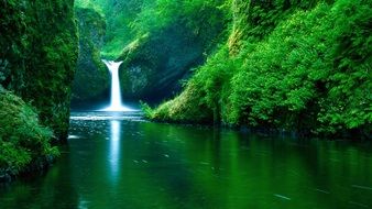amazing beauty waterfall nature