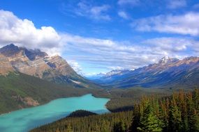 mountains river scenic