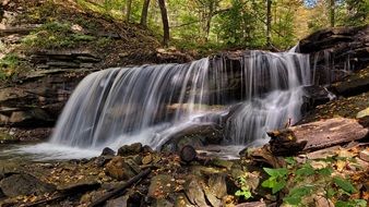 Lower tew's Falls on a cliff