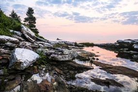 scenic landscape at sunset