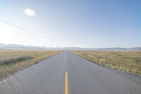 Endless straight road