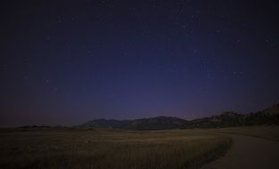 Landscape of stars on a night sky