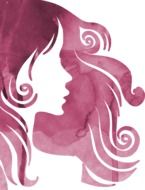 pink silhouette drawing