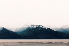 snowy mountain range