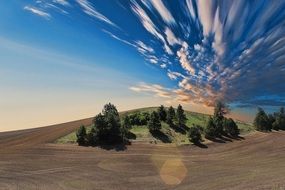 rural nature beautiful clouds