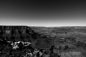 canyon gorge view landscape river black and white recording