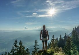 female hiker admiring the view