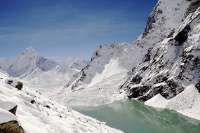 beautiful snow capped mountains