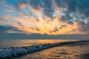 Paradise of the ocean in the evening