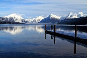 winter fishing on a river bank