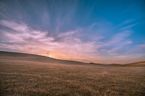 Amazing landscape grassland field meadow