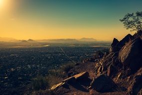 Sunny weather mountains landscape nature