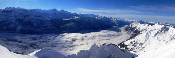 winter panorama in the alps