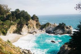 bay cove beach on a sunny day