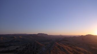 twilight over the mountains