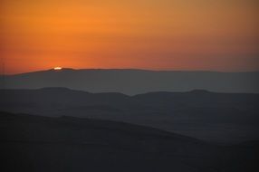 Landscape of sunrise over the mountains