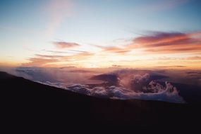 dramatic sky in mountains