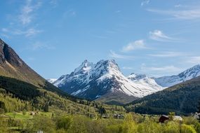 landscape of Amazing mountain valley