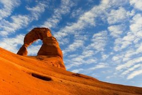 Rock arch in the national park, utah