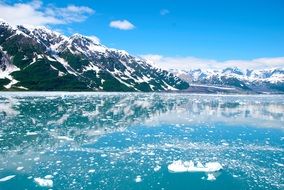Landscape with the glacier in Alaska