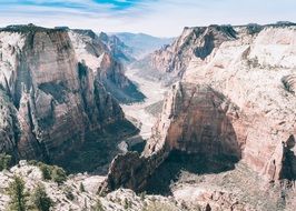 Stone canyon gorge amazing view