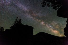 milky way in the night sky