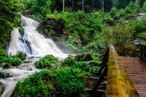 landscape of waterfall in the forest in the Black Forest