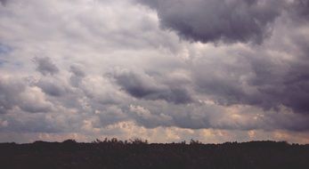 grey clouds weather at dusk