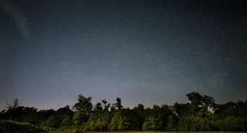 Landscape of starshiny sky