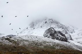 winter mountains landscape in Switzerland