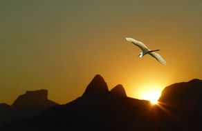 flying over the mountains