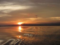light river sunset