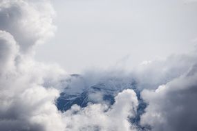 summit rock in the clouds