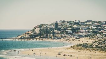 panoramic view of the village near the wide beach