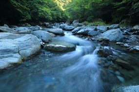 flow river brook water stream scene
