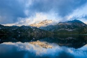 breathtaking mountains lake reflection
