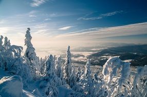 snowy landscape of mountains