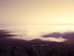 above the clouds landscape