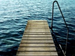 wooden lake pier