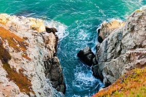 Landscape of the rocks and ocean