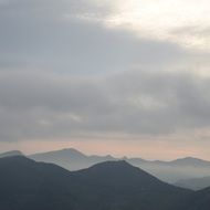 mountain range hills
