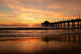 jetty at the dawn