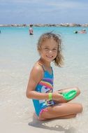 girl on a beach in summer vacation