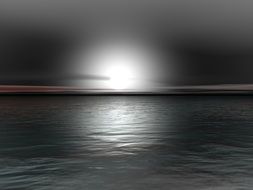 Photo of the sun on the water