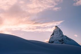 landscape at the peak of the mountain