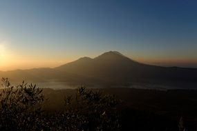 view of the tops of the misty mountains